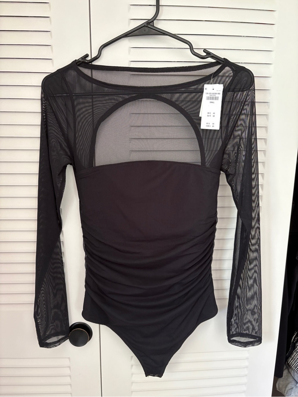 Abercrombie Black Mesh Sleeve Bodysuit - Women Tops